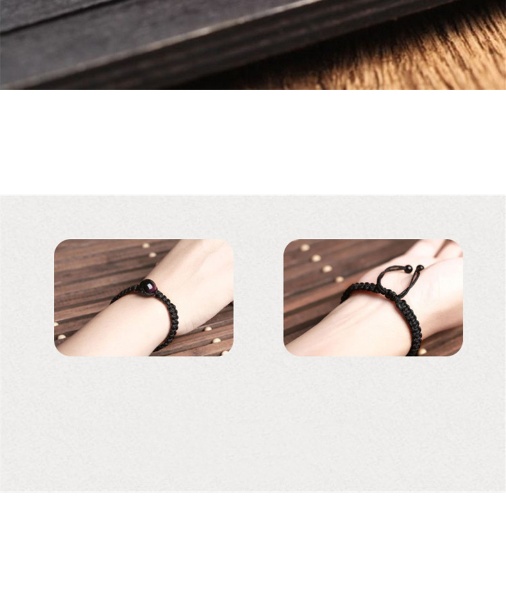 Vòng Tay May Mắn Hạt Đá Phong Thủy Đá Núi Lửa Obsidian - Đỏ