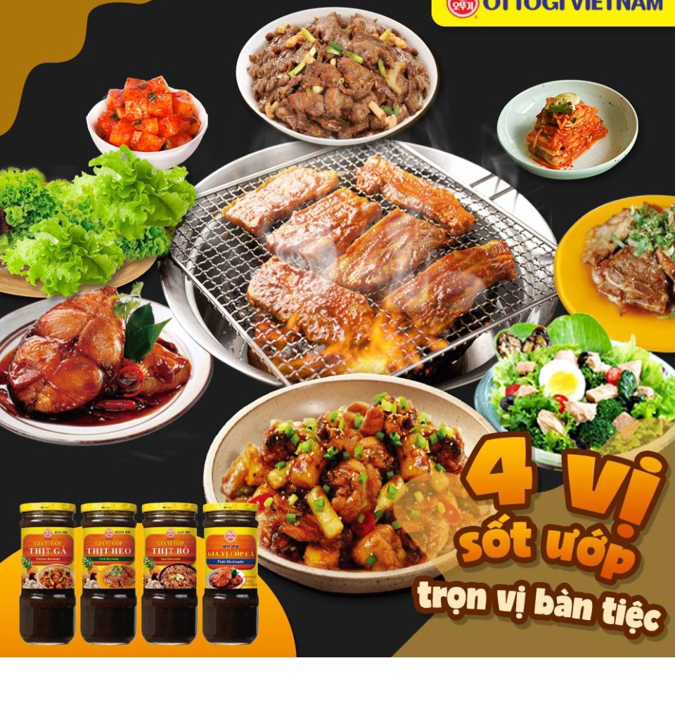 GIA VỊ ƯỚP THỊT TRUYỀN THỐNG OTTOGI 240GR VỚI BỐN VỊ HEO BÒ GÀ CÁ ĐẬM ĐÀ THƠM NGON - SHOP 141