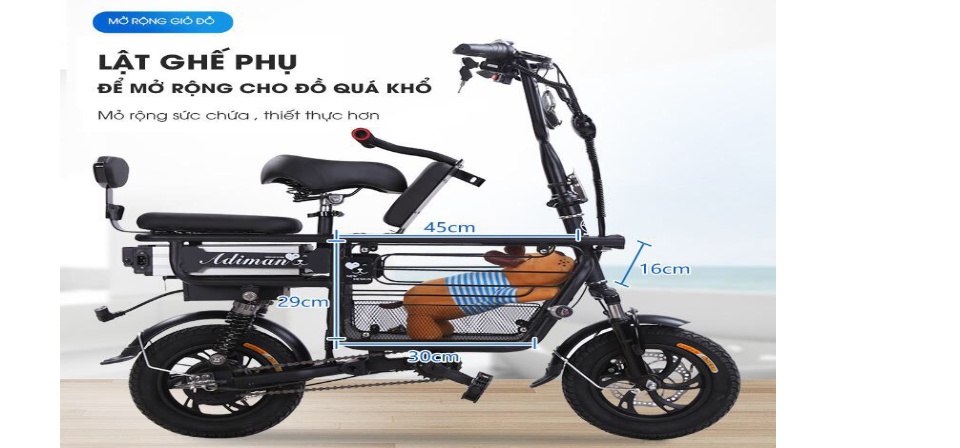 xe đạp điện cho học sinh  TẠI HCM - XE Adiman - xe đạp