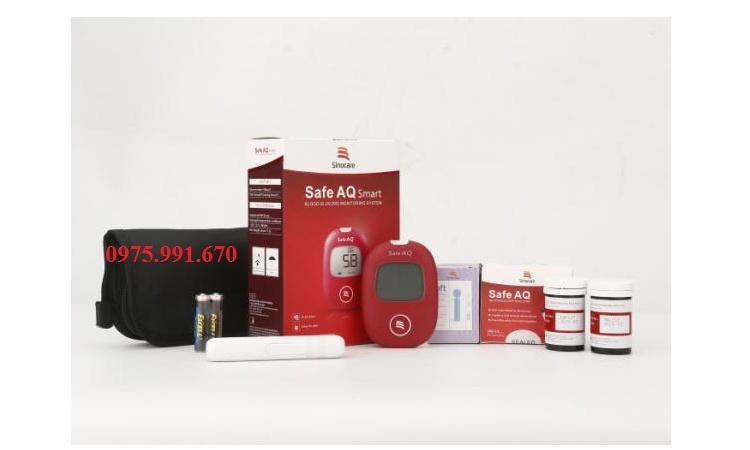 Máy đo đường huyết SINOCARE Safe AQ tặng ngay 50 que thử bảo hành trọn