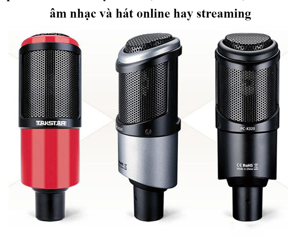 Trọn Bộ Mic Thu Âm Takstarpc K320+Sound Card Icon Upod Pro Hát Karaoke Live Stream