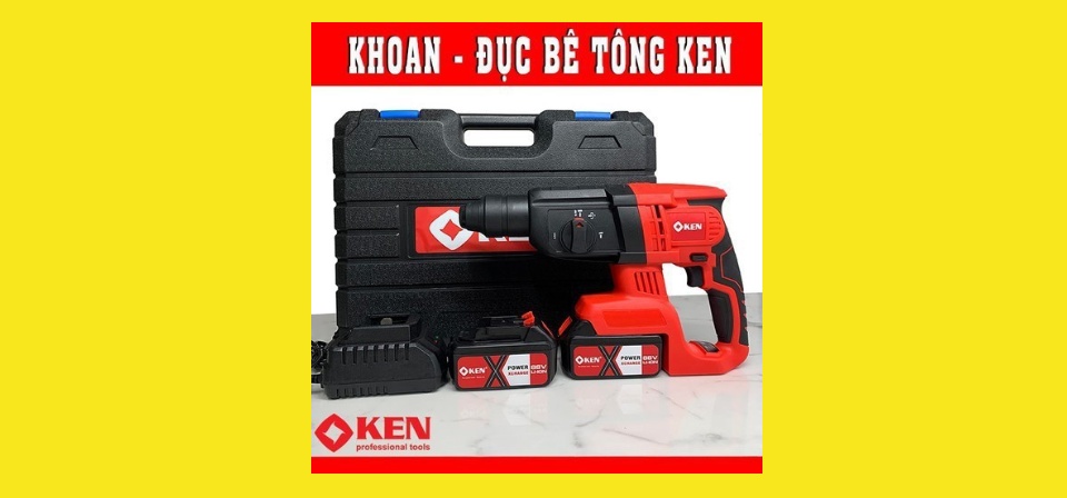 Máy Khoan Bê Tông Dùng Pin KEN pin chuẩn 10cell