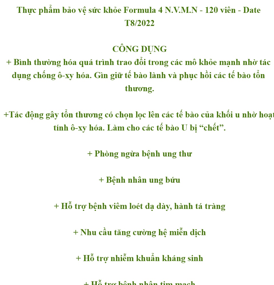 Thực phẩm bảo vệ sức khỏe Formula 4 Novomin Siberian - 120 viên Của Nga