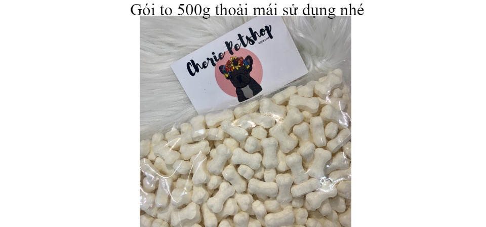 Kẹo sữa dê Canxi Thái Lan cho thú cưng chó mèo gói lớn 500g