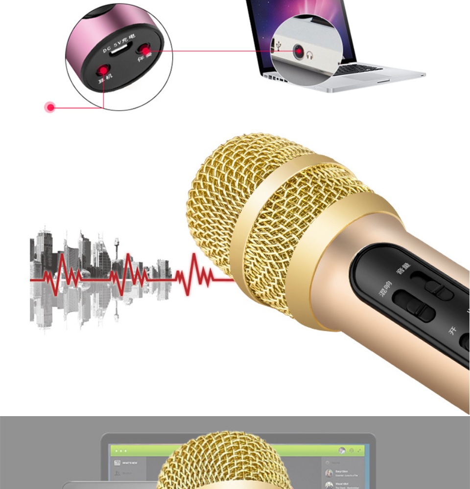Mic C11 Nâng Cấp Micro Thu Âm Livestream Hát Karaoke Mic C11Mua Bộ Micro C11