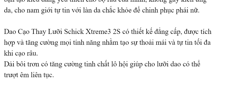Bộ 1 Cán Và 2 Lưỡi Dao Cạo Schick Xtreme3 2s