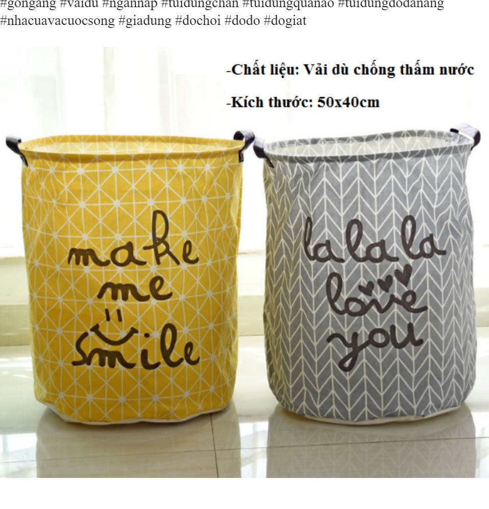 Giỏ đựng quần áo chăn màn đựng đồ chơi đồ giặt đồ dơ siêu rộng đa năng có thể gấp gọn tiện dụng G02-W01