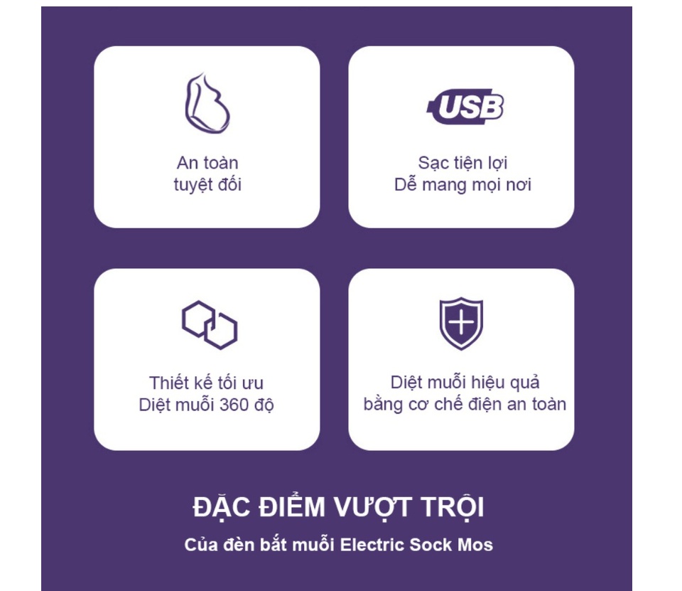 Đèn bắt muỗi thông minh Electric S máy bắt muỗi máy diệt côn trùng giúp