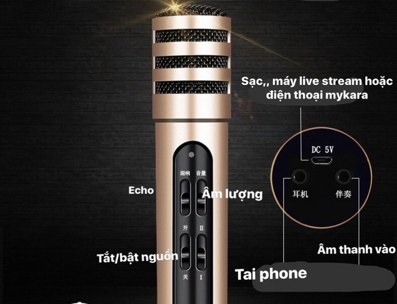 Micro C7 - Micro C11- Micro C28  Thu Âm Hát Karaoke Livestream trên điê-n