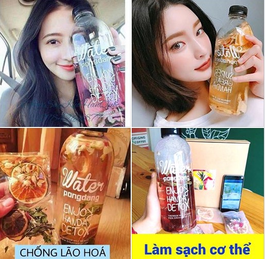 Hộp 30 Set Gói Trà Detox hoa quả sấy khô giảm cân, DETOX KOREA (ảnh thật) tặng kèm bình nhựa 1000ml - PKCB 7