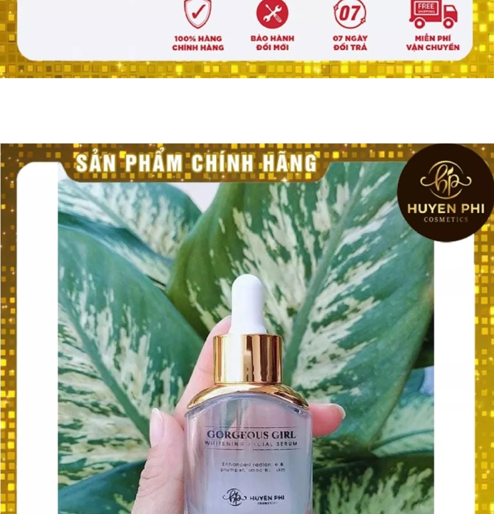 SERUM SÂM TỐ NỮ HUYỀN PHI Tác dụng giảm nhăn mụn ẩn dưỡng sâu bên trong giúp da căng bóng.