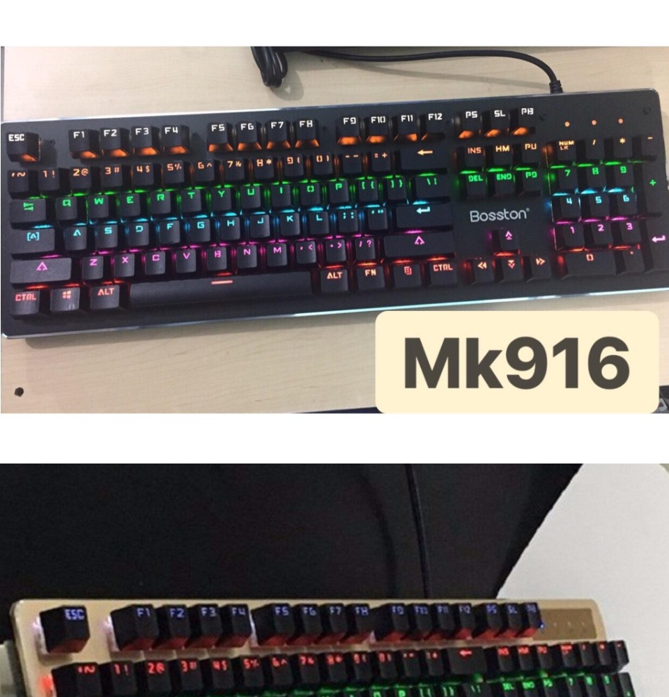 [hcm]sản phẩm kb bosston mk 916 phím cơ led rgb chuyên game kb bosston mk 916 phím cơ led rgb chuyên game usb phím cơ led rgb chuyên game mk-916 (chính hãng) kb bosston m k 916 phím cơ led rgb chuyên game usb ... 11
