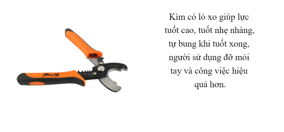 Kìm cắt và tuốt dây điện Kapusi K-9103 Nhật Bản