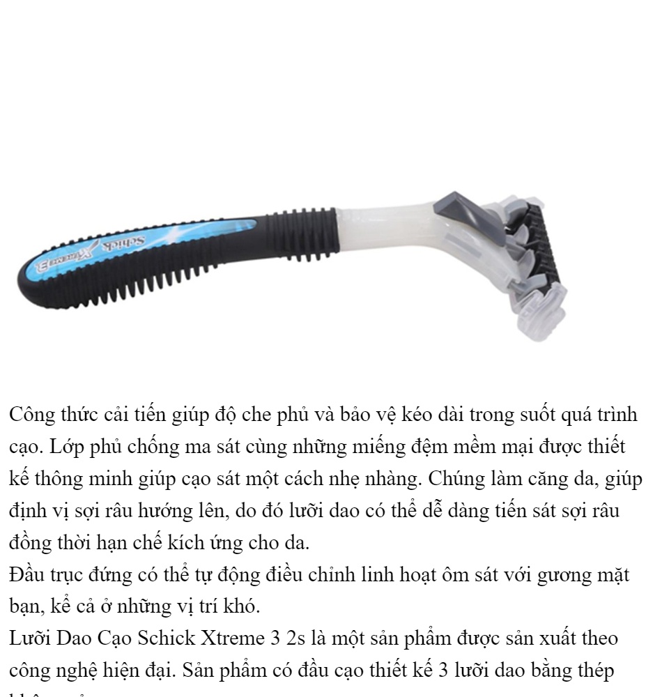Bộ 1 Cán Và 2 Lưỡi Dao Cạo Schick Xtreme3 2s
