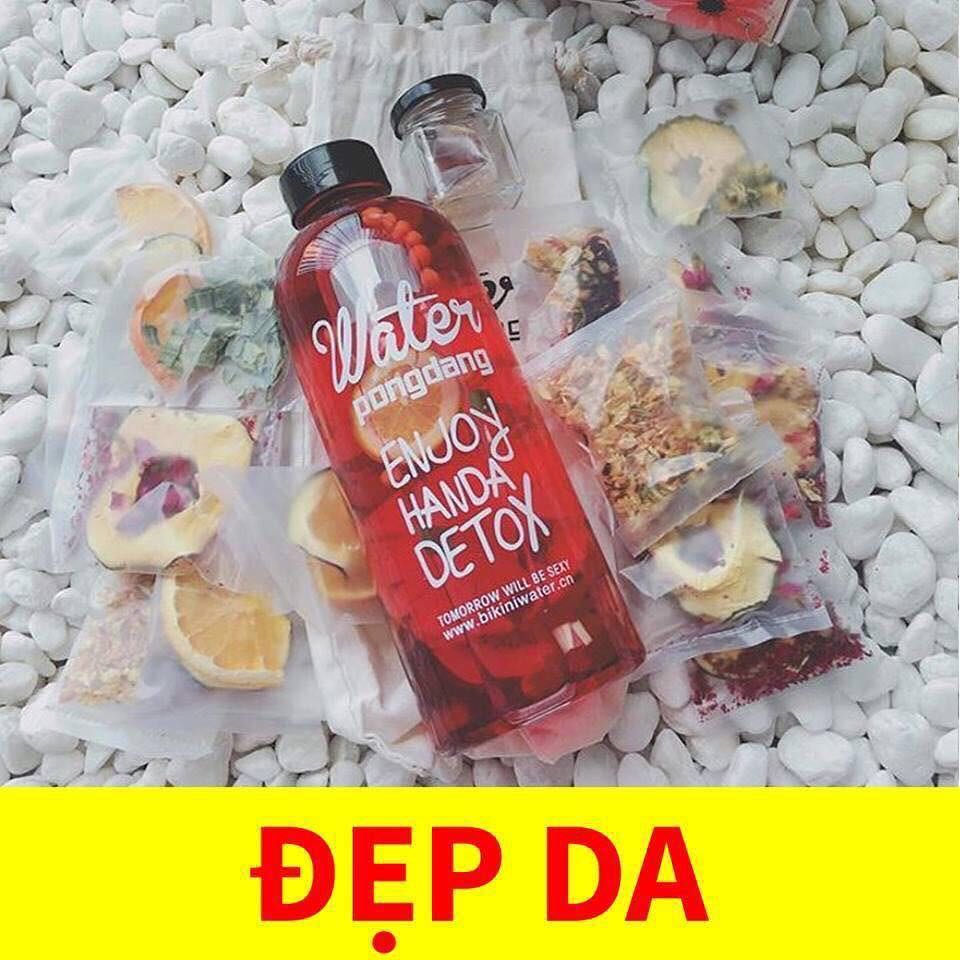 Hộp 30 Set Gói Trà Detox hoa quả sấy khô giảm cân, DETOX KOREA (ảnh thật) tặng kèm bình nhựa 1000ml - PKCB 4