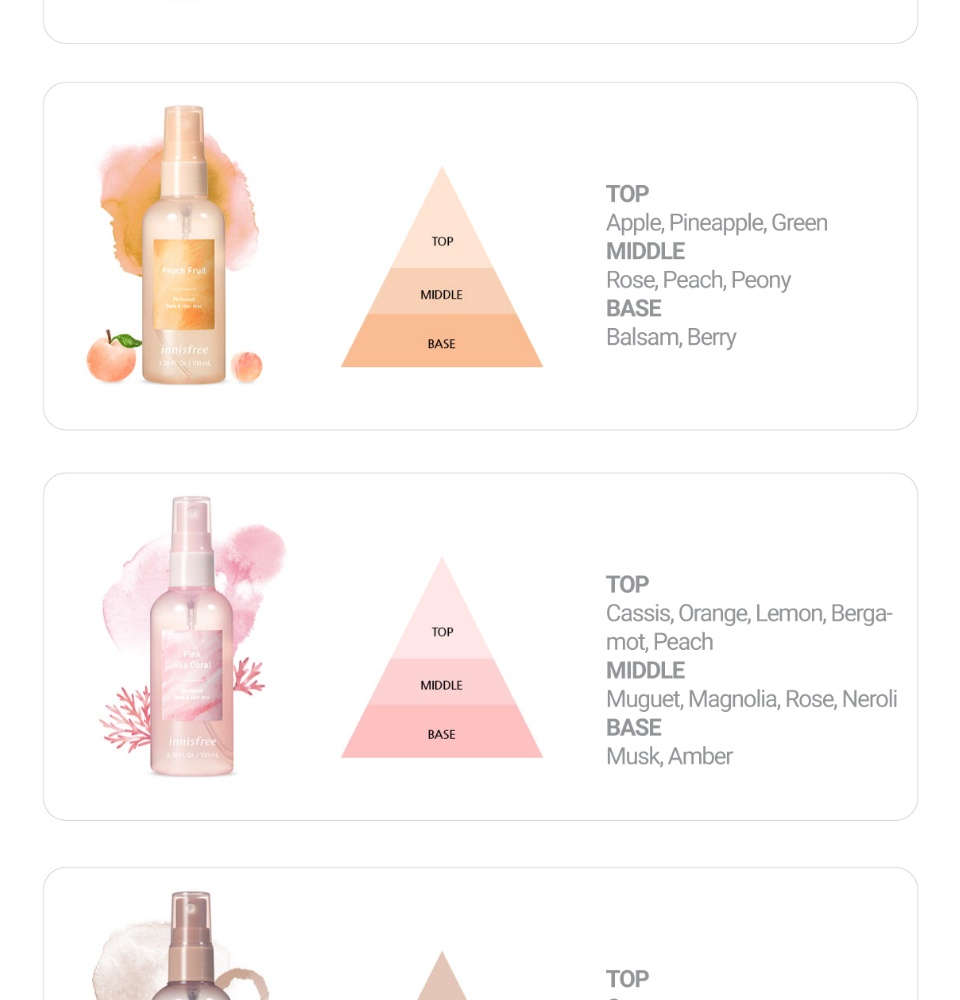 Xịt thơm toàn thân hương Peach Fruit innisfree Perfumed Body & Hair Mist Peach Fruit 100ml