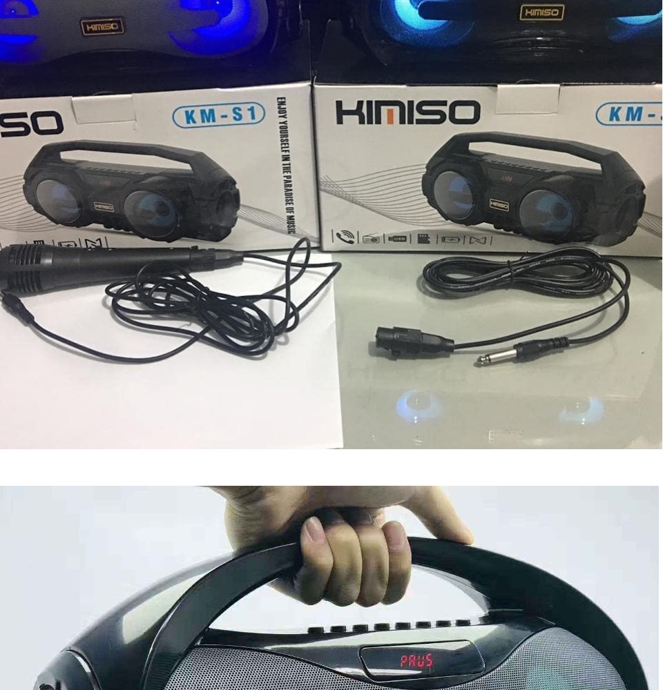 Loa Bluetooth KiMiSo KM – S2 tặng kèm Mic có dây - Shop Loa Bluetooth