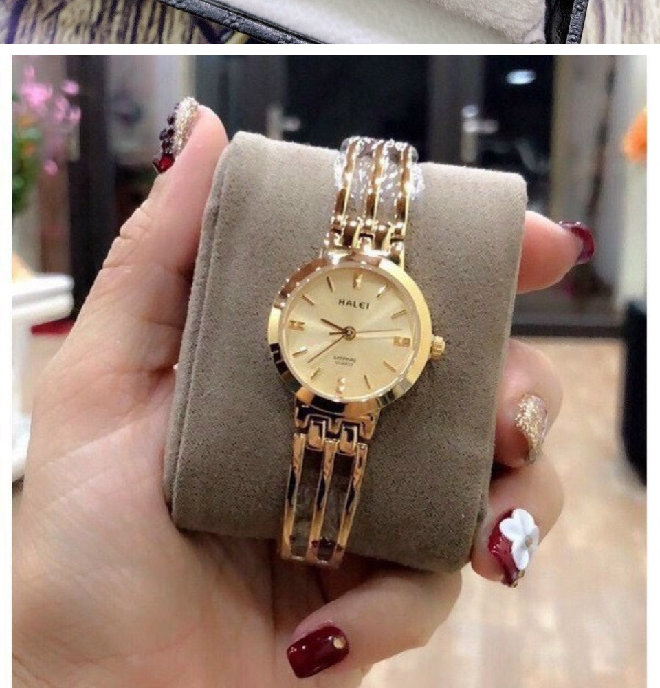 [HCM][Ở ĐÂU RẺ HƠN SHOP HOÀN TIỀN] Đồng hồ nữ Halei thời trang cao cấp giá rẻ chống xước phù hợp thời trang mọi lứa tuổi dây thép không gỉ bảo hành 12 tháng 3