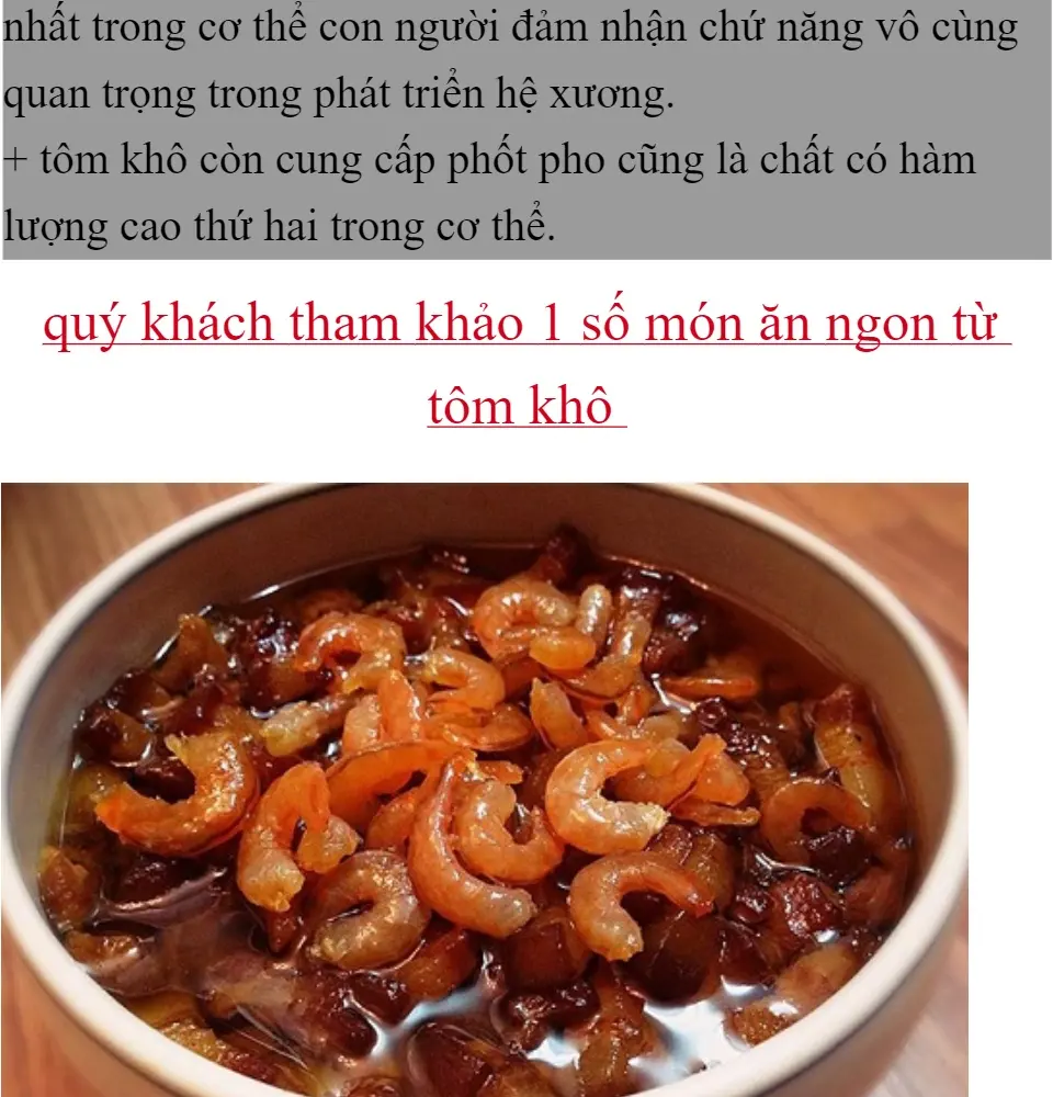 TÔM KHÔ LOẠI NHỎ