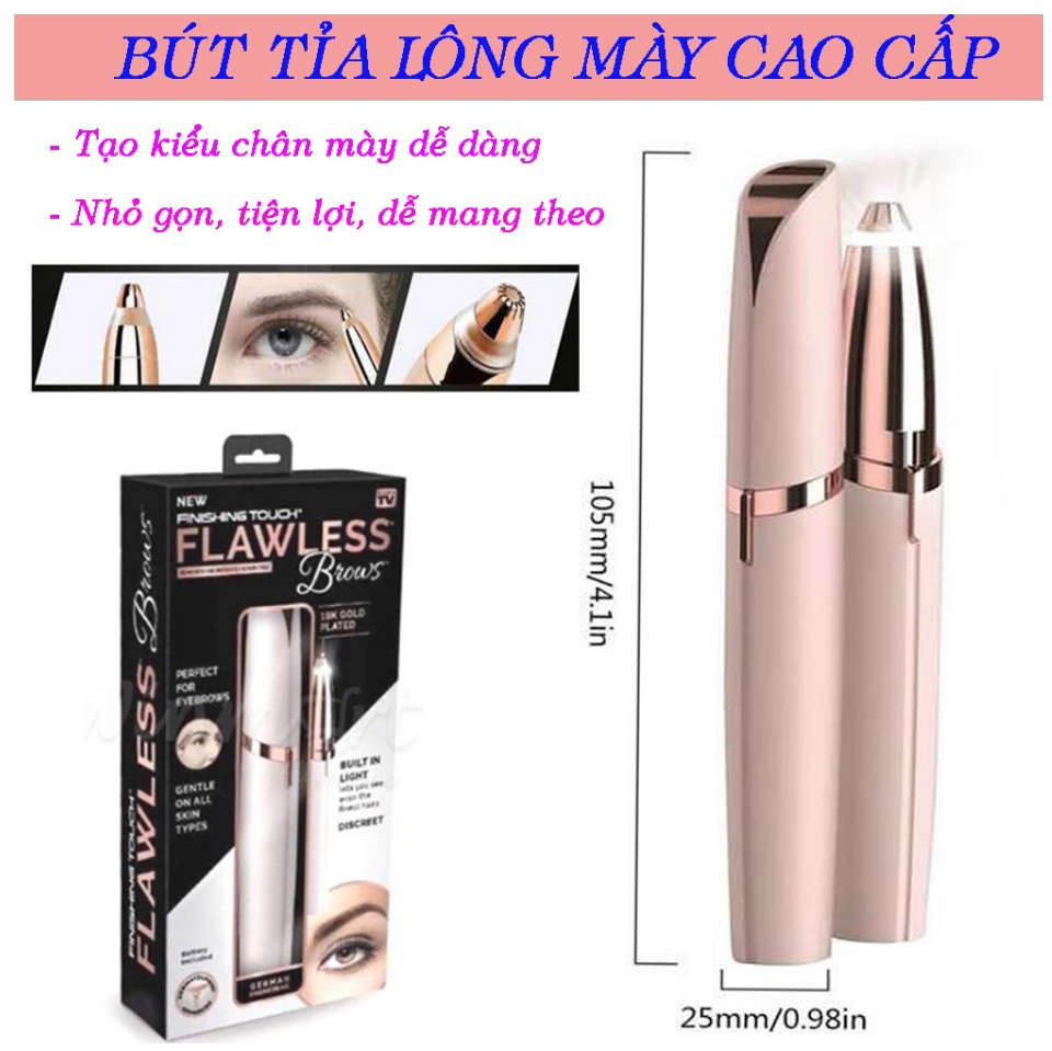 Máy Tỉa Chân Mày, Bút Tỉa Lông Mày, Cách Sử Dụng Máy Tỉa Lông Mày Flawlbss. Thiết Kế Nhỏ Gọn - Sang Trọng - Dễ Sử Dụng - An Toàn - Không Gây Đau Rát. BH Toàn Quốc - MUA NGAY!!!