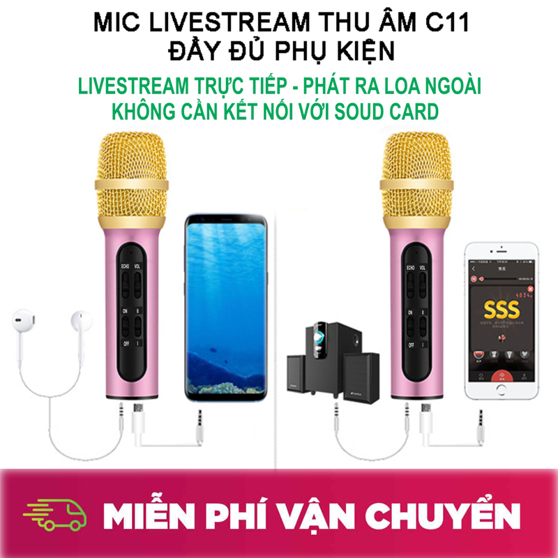 Mic Thu Âm Micro livestream C11 Micro livestream giá rẻ - Mua ngay Micro C11