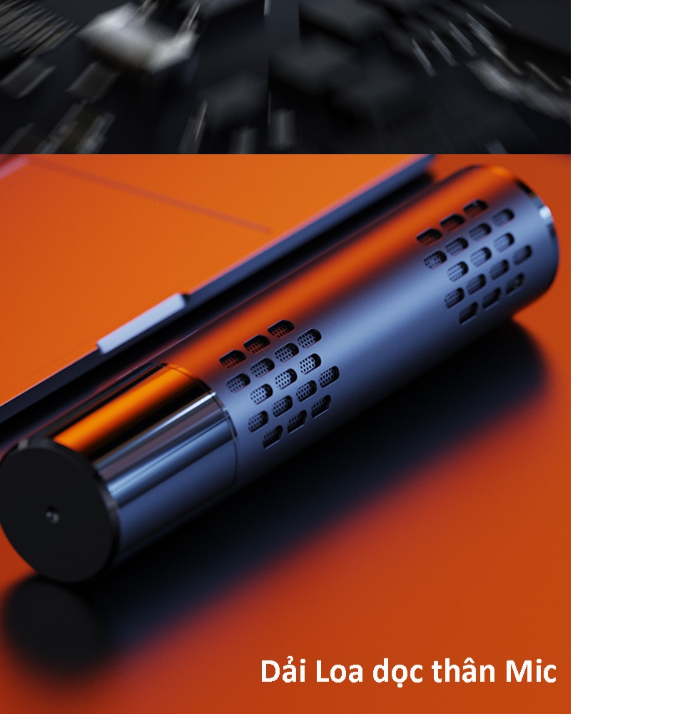 Micro Bluetooth karaoke chip DSP cao cấp có jack cắm thẻ nhớ line 3.5mm PKCBK1