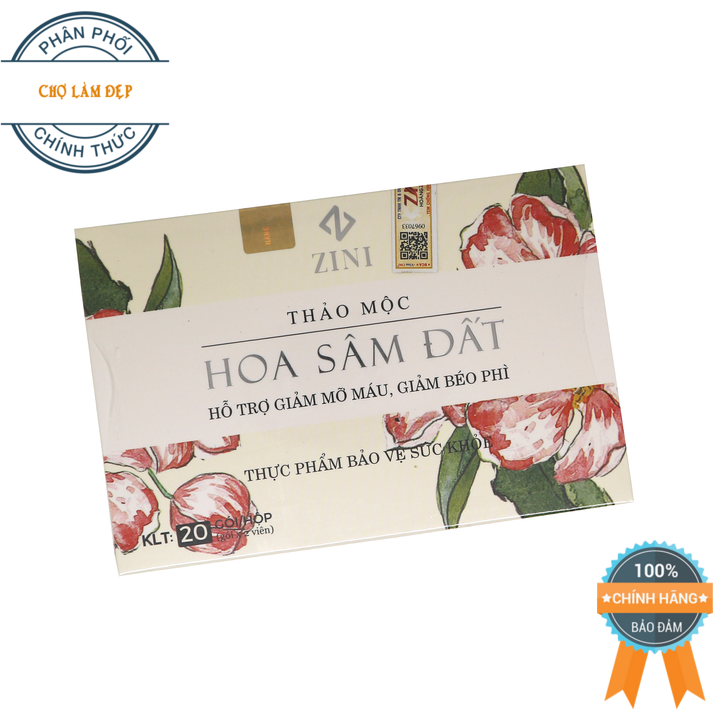 Trà giảm cân Hoa Sâm Đất Zn mẫu mới date mới (20 Gói x 02 viên) Hỗ trợ giảm mỡ máu, giảm béo phì 4