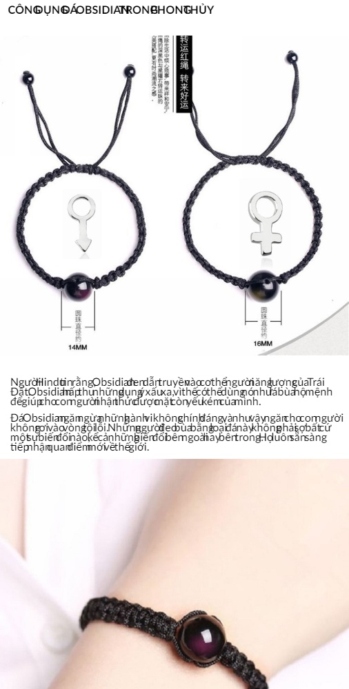 Vòng Tay May Mắn Hạt Đá Phong Thủy Đá Núi Lửa Obsidian - Đỏ