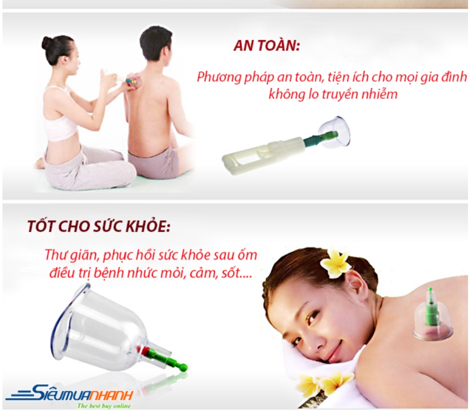 [ XẢ HÀNG ] Dụng cụ giác hơi  Cửa Hàng Bán Thiết Bị Y Tế Bộ Giác Hơi chân không - Bộ Dụng Cụ Giác Hơi 12 Ly Không Dùng Lửa Duy Thành Giác Hơi Ngay Tại Nhà Tiện Lợi