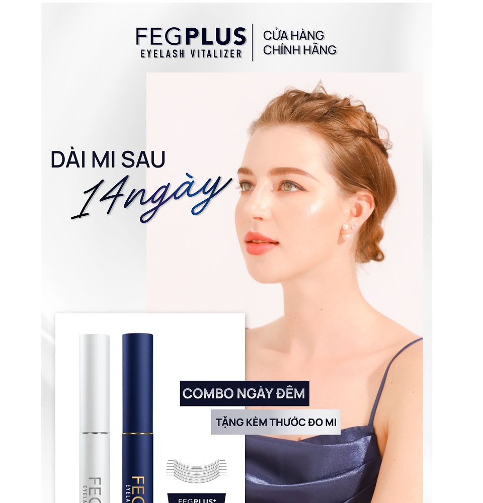 Combo dưỡng mi FEG Plus Stem Cells - Phiên bản tế bào gốc, dài mi nhanh, không chứa Prostaglandins gây thâm mắt (5ml/lọ)