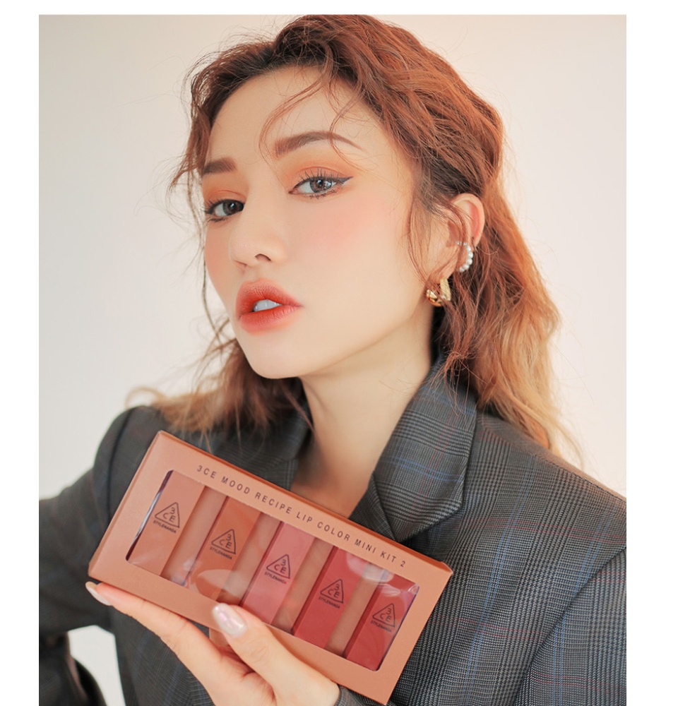 Set 5 Son môi 3Ce - Mood Recipe Lip Color Mini Kit 2 . Bộ sưu tập 5 thỏi son 3Ce Mini phiên bản mới . Hàng xách tay