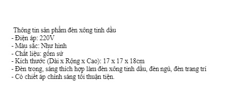 Đèn Xông Tinh Dầu gốm đen sang trọng size to + 1 tinh dầu sả chanh 5 ml