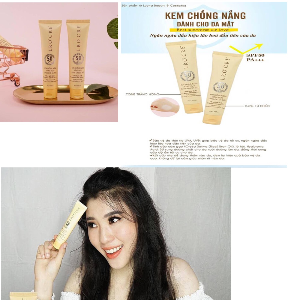 Kem chống nắng lro'cre SPF 50/PA+++