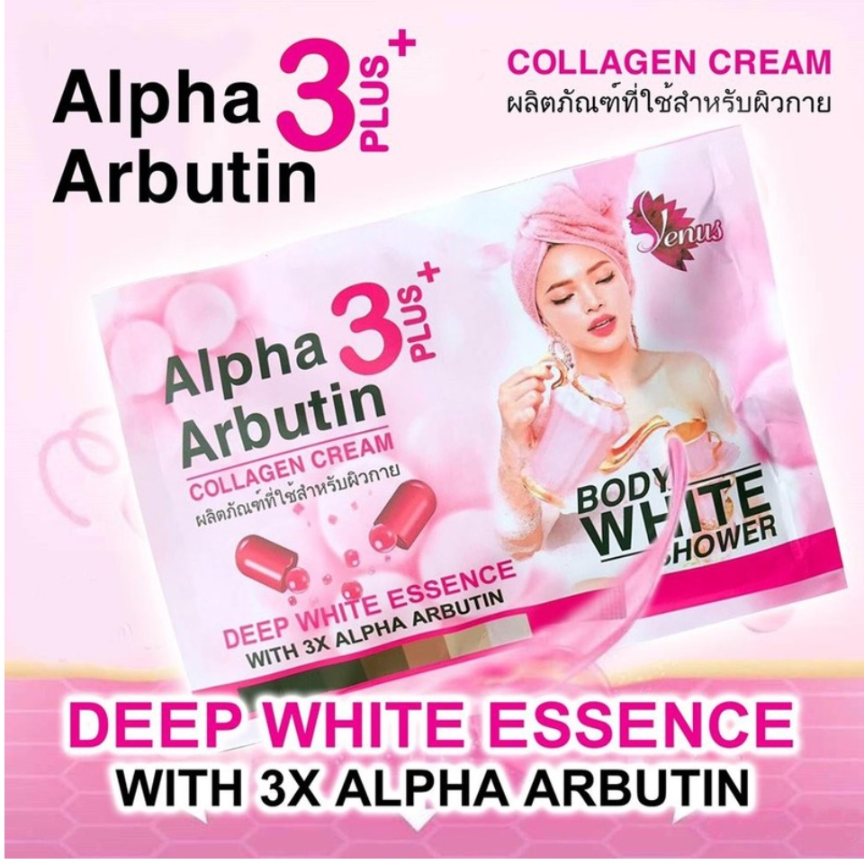 Tắm Trắng Alpha Arbutin Collagen Cream-Sét 3 Gói-