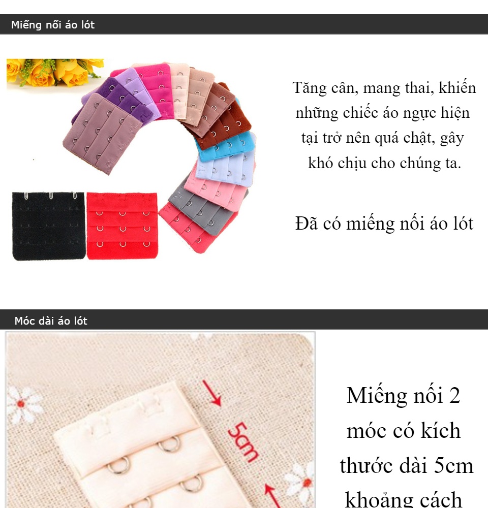 Miếng nối áo ngực, Móc nối áo ngực tăng kích cỡ vòng dây áo ngực - Shop đồ lót xinh 5
