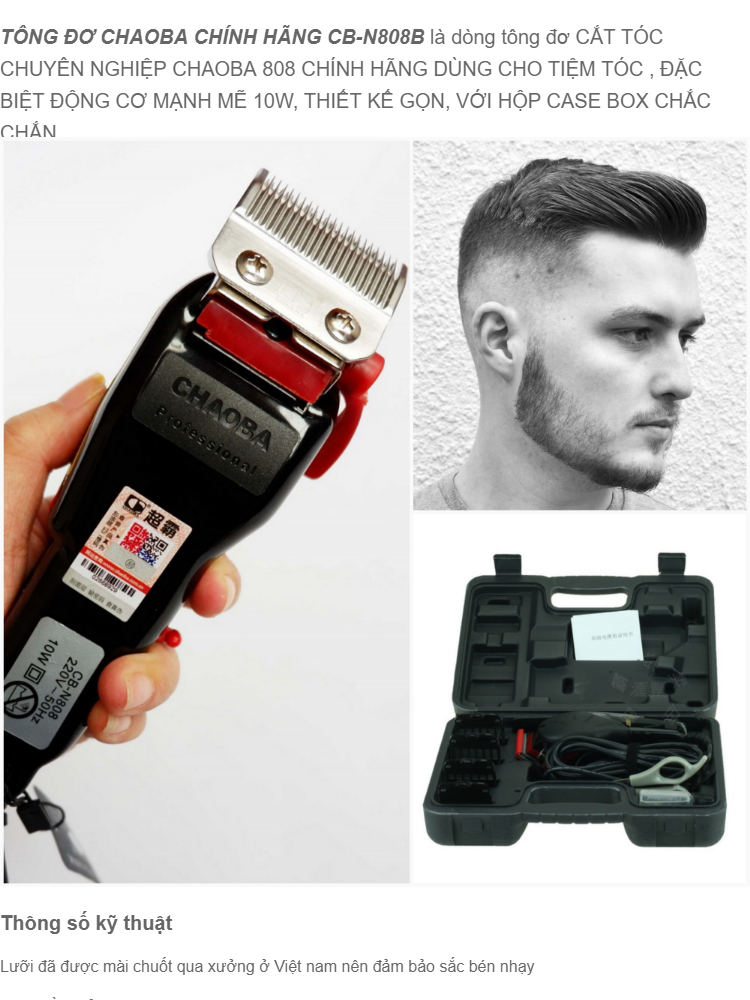 Tông đơ điện - Tông đơ Chaoba Professional chuyên nghiệp cắt khỏe