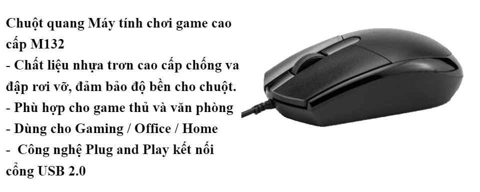 tặng lót chuột chuột máy tính văn phòng chơi game r8 m132 cổng kết nối usb - vpmax - chuột chơi game, chuột gaming, chuột máy tính, chuột có dây 1