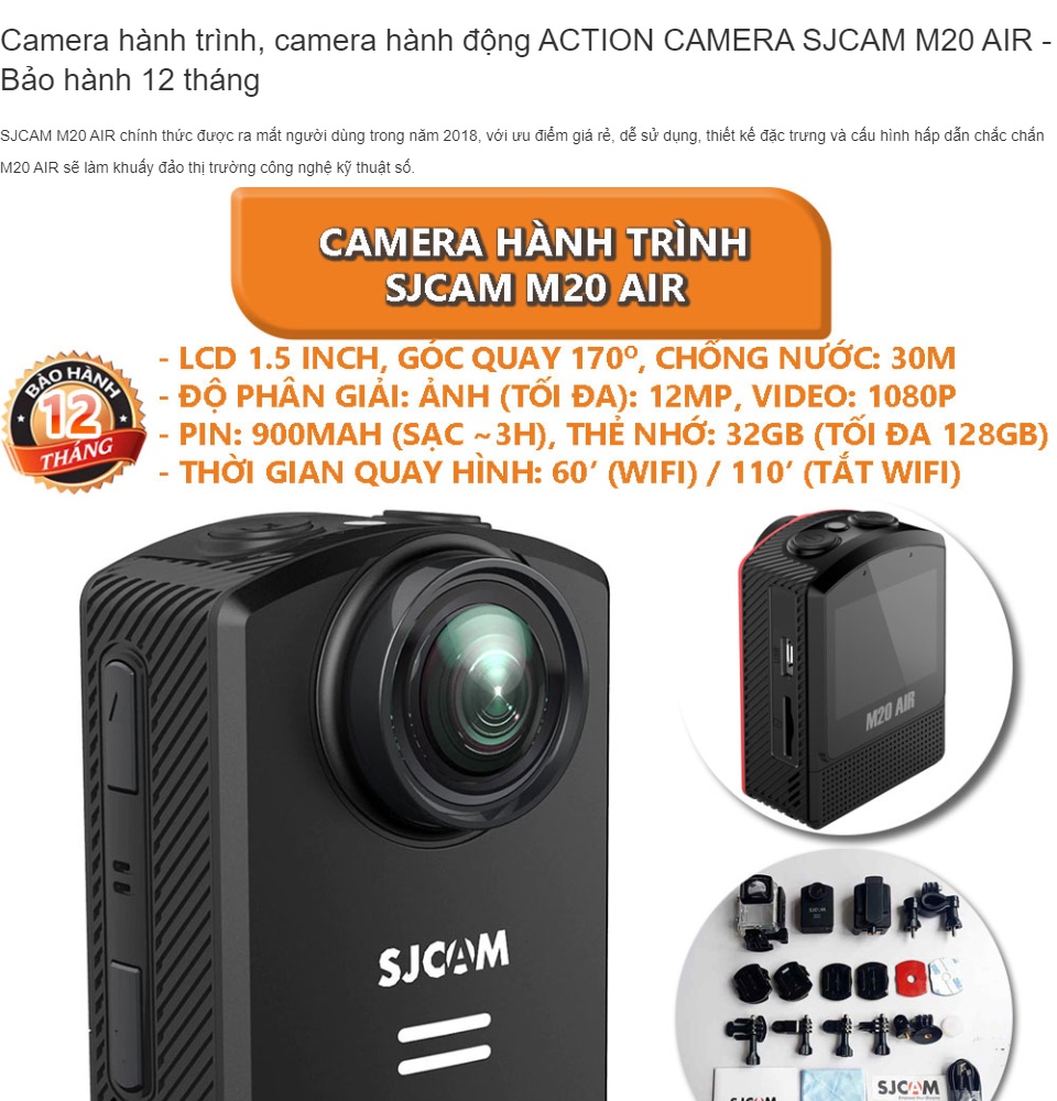 Với Camera hành trình - camera hành động, bạn sẽ không bỏ lỡ những khoảnh khắc đáng nhớ khi di chuyển đến bất cứ đâu. Đi du lịch, leo núi, bơi lội hay đơn giản chỉ là những chuyến đi công tác, hãy để camera hành trình ghi lại những khoảnh khắc đáng nhớ này!