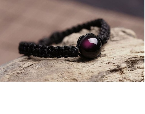 Vòng Tay May Mắn Hạt Đá Phong Thủy Đá Núi Lửa Obsidian - Đỏ