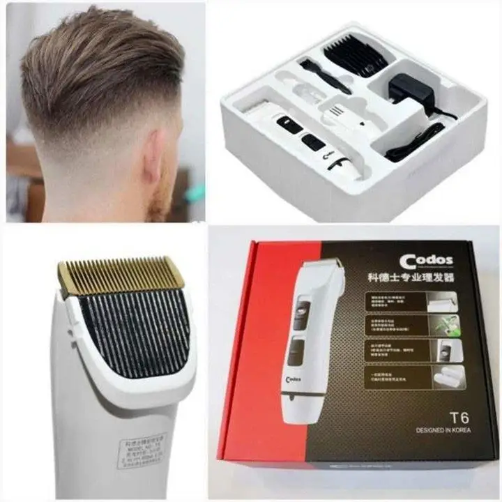 Đập Hộp Tông Đơ Codos T6, Tông Đơ Cắt Tóc Thương Hiệu Mới Tăng Đơ Cosdos T6 Hàn Quốc Máy Khỏe Lưỡi Thép Chống Gỉ, Thiết Kế Tinh Tế, Lưỡi Cắt Sắc