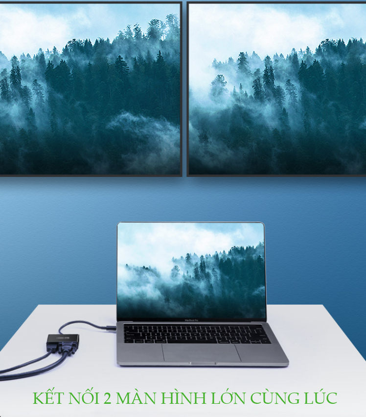 Bộ chuyển đổi USB Type C sang HDMI/VGA hình ảnh 3D 4kx2k 30HZ, độ phân giải 1920x1080P 60HZ cho MacBook, các thiết bị hỗ trợ cổng USB type C... dài 10-15cm UGREEN CM162 Bộ chuyển đổi USB Type C sang HDMI/VGA hình ảnh 3D 4kx2k 30HZ, độ phân giải 1920x1080P 60HZ cho MacBook, các thiết bị hỗ trợ cổng USB type C... dài 10-15cm UGREEN CM162