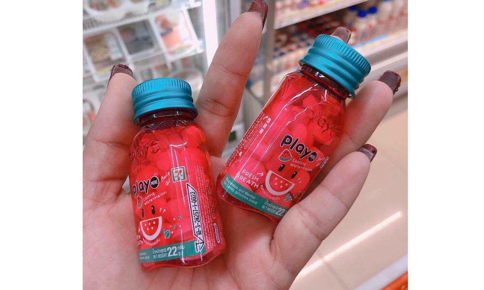 Kẹo ngậm Play More Dưa hấu Hũ 22G