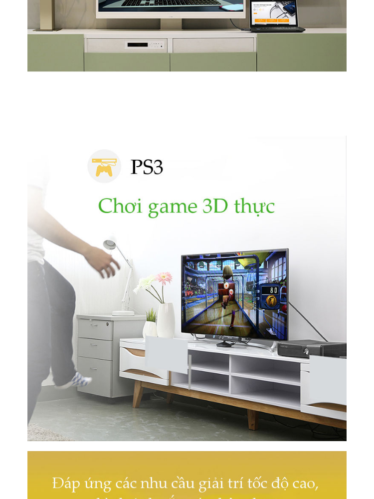 Cáp HDMI 2.0 cao cấp, hỗ trợ 4Kx2K, 3D Full HD1080 dạng dây dẹt UGREEN ED015 Cáp HDMI 2.0 cao cấp, hỗ trợ 4Kx2K, 3D Full HD1080 dạng dây dẹt UGREEN ED015