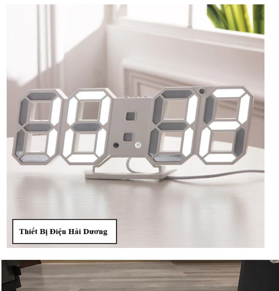đồng hồ điện tử 3d để bàn hoặc treo tường - báo thức & đo nhiệt độ - tn828 22