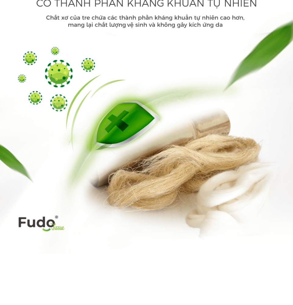 khăn giấy tre fudo - 1 gói giấy rút - giấy ăn fudo 100% bột tre, không tạo mùi, không tẩy trắng 4