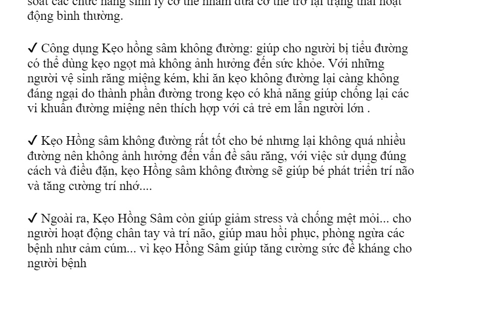 Kẹo Sâm Không Đường Đỏ 365 Hàn Quốc Gói 500gram - Kẹo Dùng Đường Cho Người Bị Tiểu Đường  (500g)