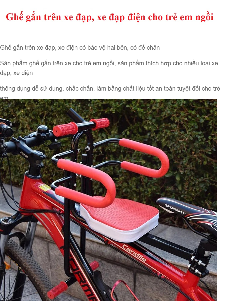 Ghế ngồi cho bé gắn trên xe đạp xe đạp điện