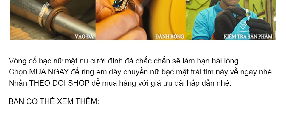 Dây chuyền nữ bạc thật mặt nụ cười - Vòng cổ bạc nữ tầng lớp Itaewon Class DCN0466 - Trang Sức TNJ