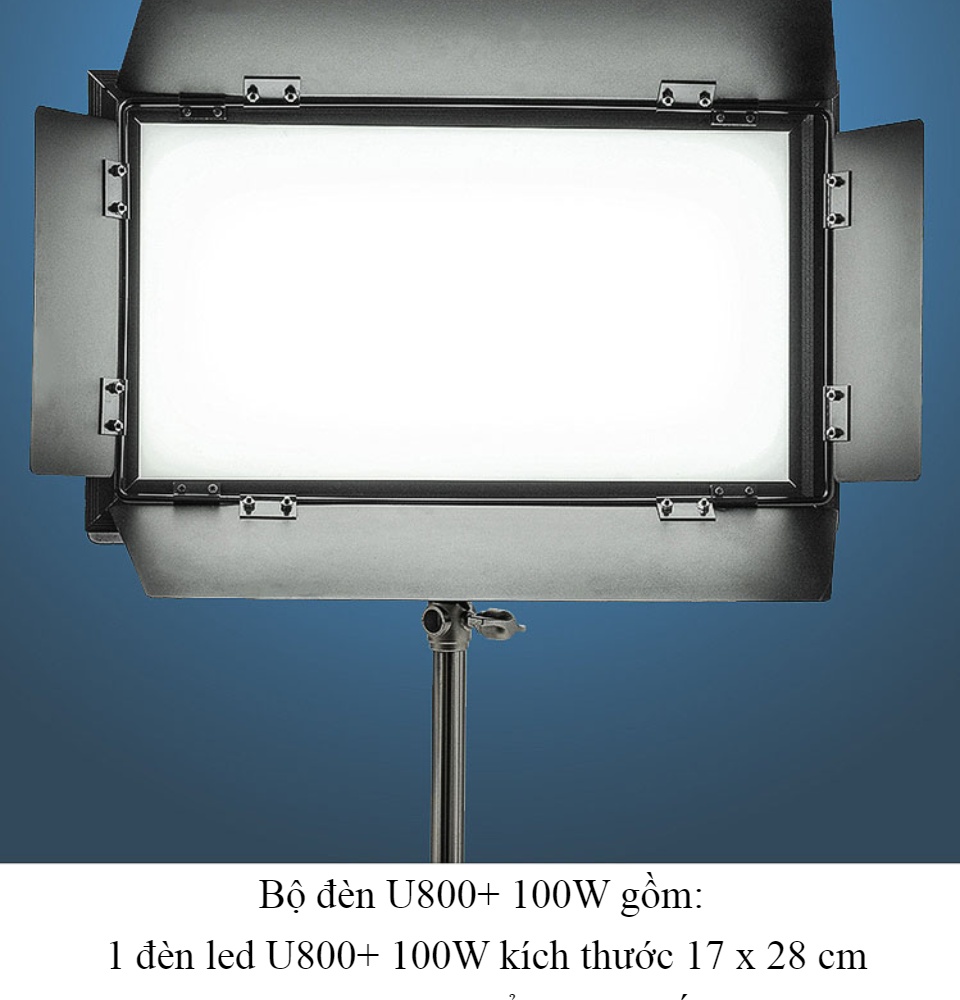Đèn Studio LED U800+ Hỗ Trợ Studio Chụp Ảnh Quay Phim Livestream Kèm Chân Đèn