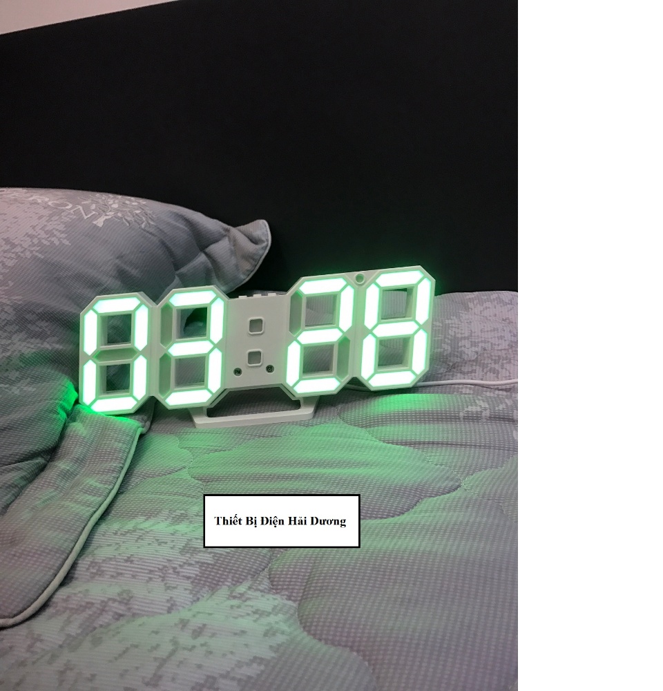 đồng hồ điện tử 3d để bàn hoặc treo tường - báo thức & đo nhiệt độ - tn828 35